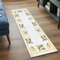 thumbnail image 3 of 2'x6' Rug Runners for Hallways Kitchen, Lemon Yellow Non Slip Entryway Beside Floor Carpet Runner, Modern Country Flower Floral Summer Spring Washable Laundry Room Bedroom Throw Rugs Mat, 3 of 8