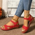 thumbnail image 4 of Viluyesy Womens Wedge Sandals, Round Toe Arch Support Soft Sole Casual Comfortable Shoes Red, 4 of 9