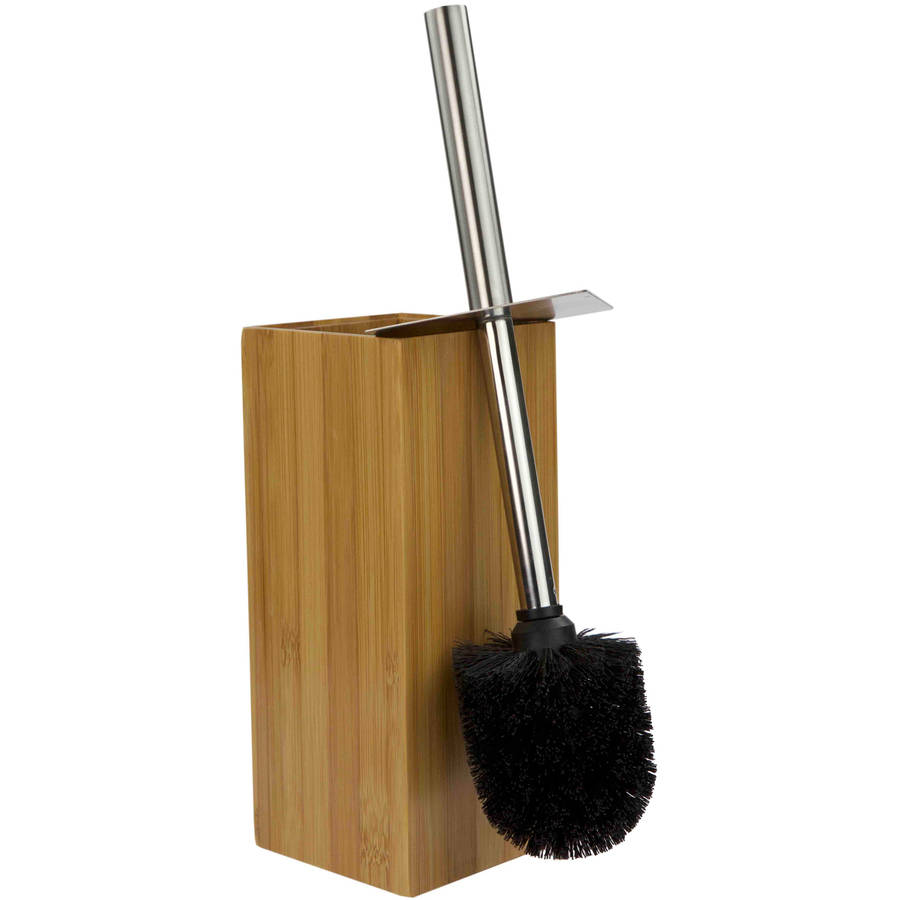 Home Basics Bamboo Toilet Brush Holder