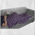 thumbnail image 5 of Abstract Soft Flannel Fleece Blanket, Pattern of Geometric Quadrilaterals Contemporary Stripes Squares Illustration, Cozy Plush for Indoor and Outdoor Use, 50" x 60", Purple and Plum, by Ambesonne, 5 of 5