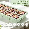 thumbnail image 3 of 2-Pack Ice Cube Trays, 10 Cubes 2 Tbsp. Silicone Freezer Molds with Lids, Reusable Ice Trays for Freezer, Kitchen, RV,  Coffee,BPA Free, Dishwasher Safety 10*2 square-Matcha Green, 3 of 6