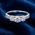 thumbnail image 5 of Pompeii 1ct Diamond 3 Three Stone Engagement Ring 10K White Gold (I/J,I2-I3), 5 of 5
