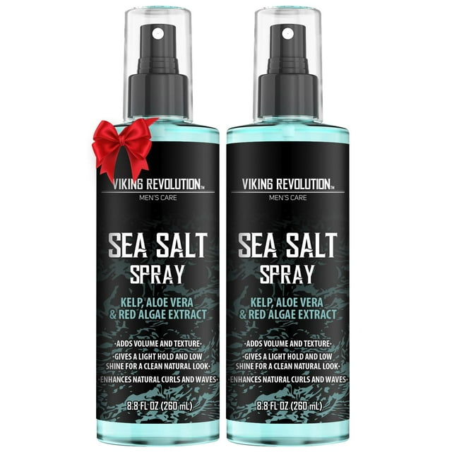 Spray de sal marina Viking Revolution para cabello y hombre con algas marinas, 2 x 200 ml