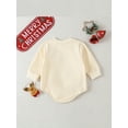 thumbnail image 3 of Bagilaanoe Newborn Baby Girl Boy Christmas Rompers Santa Print Long Sleeve Bodysuits 6M 12M 18M 24M Infant Casual One Piece Short Jumpsuit, 3 of 9