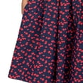 thumbnail image 4 of Femmes Vintage A-Line Robe Tunique Longue Sans Manches Robe Florale, 4 of 6
