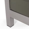 thumbnail image 3 of GDF Studio Alec Outdoor Aluminum Loveseat with Cushions, Silver, Khaki, 3 of 9
