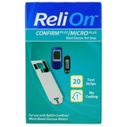 ReliOn Confirm/Micro Plus Blood Glucose Test Strips, 20 Ct