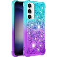 thumbnail image 3 of Case for Samsung Galaxy S23 FE, Galaxy S23 FE Case Liquid Cute Clear Glitter Shockproof Anti-Scratch Soft TPU Protective for Girls Women Phone Case for Samsung Galaxy S23 FE Gradient Blue, 3 of 15
