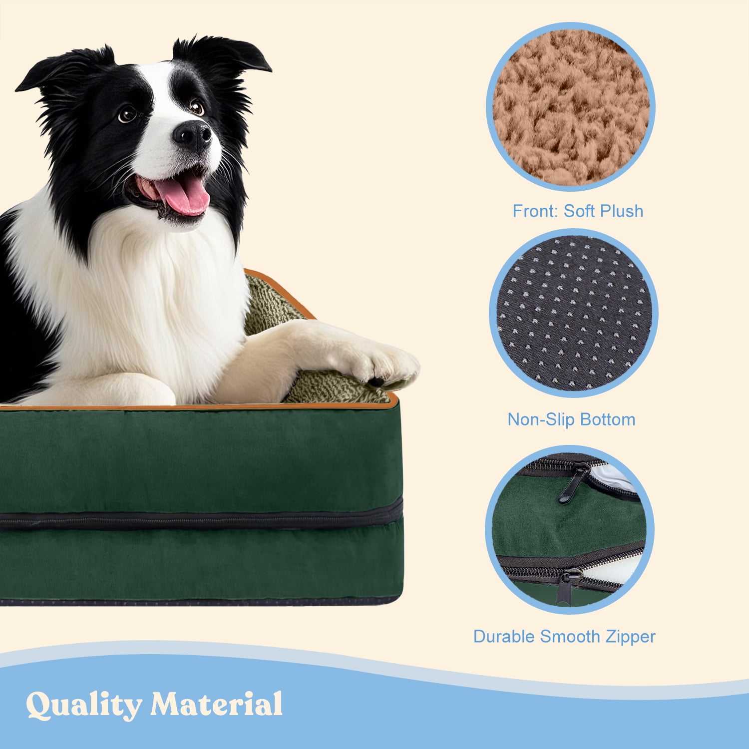 PayUSD Dog Bed for Large Medium Small Dogs Orthopedic Pet Dog Sofa Bed with Removable and Washable Cover S to XL