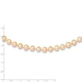 thumbnail image 7 of 14K Yellow Gold 7-8mm Pink Near Round Freshwater Cultured Pearl Necklace Size 24, 7 of 7