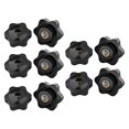thumbnail image 1 of For Plumblossom Hand Tightening Rubberhead Nuts Thumb Nuts M8 Black, 1 of 5