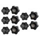 thumbnail image 1 of For Plumblossom Hand Tightening Rubberhead Nuts Thumb Nuts M8 Black, 1 of 5