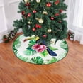 thumbnail image 2 of FMSHPON Exotic ToucanLeaves Xmas Christmas Tree Skirt Stand Mat for Holiday Party Decoration Indoor Outdoor 48 inches, 2 of 3
