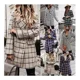 thumbnail image 4 of Abrigo De Lana De Cuadros Para Mujer, 4 of 8