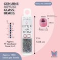 thumbnail image 3 of Miyuki Delica Seed Beads – Size 11/0, DB0059, Lined Light Violet AB, 7.2 g, Approx. 1440 Pcs, 3 of 7
