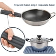 thumbnail image 4 of ORUYROP Silicone Trivets Mat Pot Holdes, Silicone Trivets for Hot Pots and Pans, Hot Pads Counter Mat Heat Resistant 2 Pack, Size:9x12 Inch, Rectangular, Grey, Silicone Trivets, 4 of 7