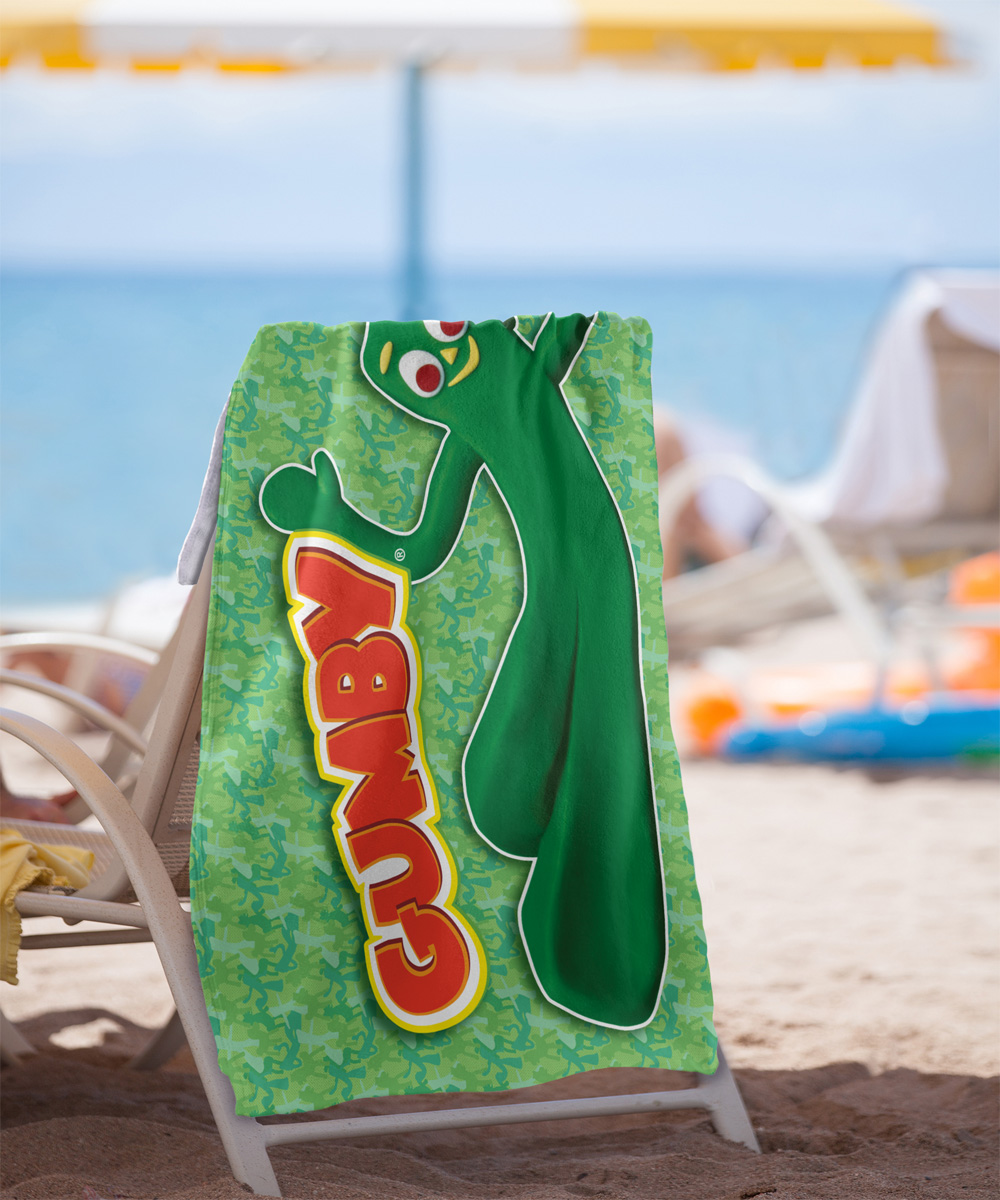 Gumby Chilling Officially Licensed Beach Towel 30' X 60'