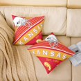thumbnail image 2 of Set of 2 Sports Throw Pillow Covers 20x20 Inch, Football Pillow Covers for Kids, Orange Yellow Rugby Cushion Covers, American Football Reversible Decorative Square Pillow Cases, 2 of 5