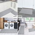 thumbnail image 5 of Gray Geometric Quatrefoil Pattern Kitchen Rugs Sets Of 2,Anti Fatigue Kitchen Mat Rugs Non Slip Washable,Decorative Kitchen Floor Mats for Kitchen,Sink,Laundry,17"x30"+17"x47", 5 of 7