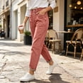 thumbnail image 6 of Womens Stretchy Mid Rise Barrel Pants Vintage Baggy Pants with Pockets for Trendy Y2k Daily Casual Outfits, 6 of 7