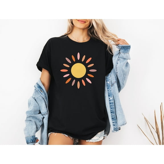 Modern Boho Sun Aesthetic Sunshine Graphic Unisex T-Shirt