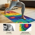 thumbnail image 4 of Colorful Circular Pattern Hot Yoga Mat Towel Non Slip for Hot Yoga - Quick-Drying Yoga Mat Cover with 4 Corner Pockets with Travel Bag - Hot Yoga Towel Non Slip Grip Moisture Wicking Sweat 70"x26", 4 of 6