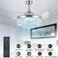 thumbnail image 5 of EAYSG 42” Silver Modern LED Ceiling Fan with Remote Control and Timer, 5 of 7