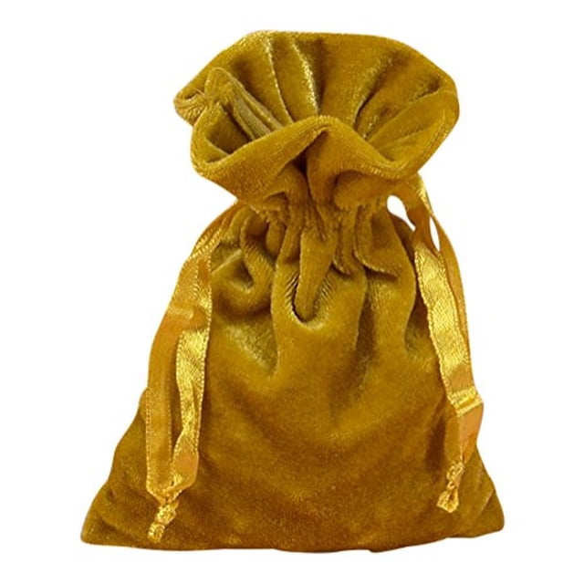 Bolsa para tarot Paper Mart, terciopelo dorado, 15 x 23 cm, 100% poliéster