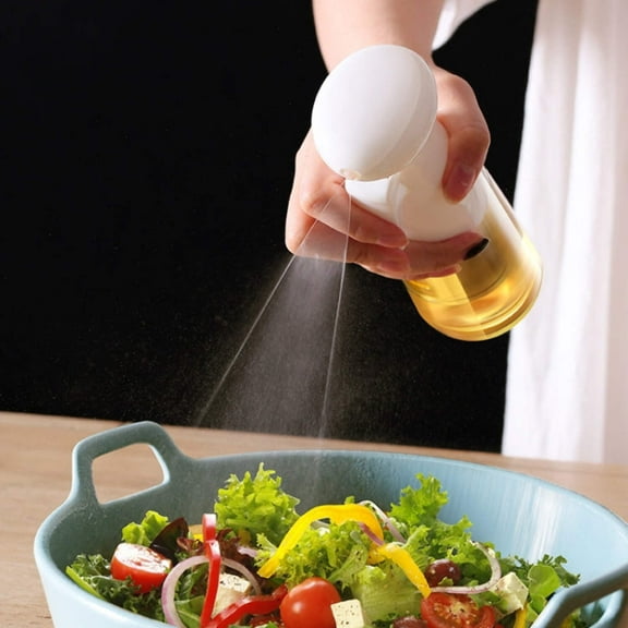Edible Oil Spray Bottle - Leakproof Barbecue Oil Sprayer for Cooking Grilling, White Oil Dispenser for Olive Oil, Vegetable Oil, and More