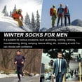 thumbnail image 7 of 4 Pairs Mens Merino Wool Socks, Breathable Hiking Outdoor Warm Winter Socks for Men Cold Weather Mottled Black+Grey (4 pairs), 7 of 7
