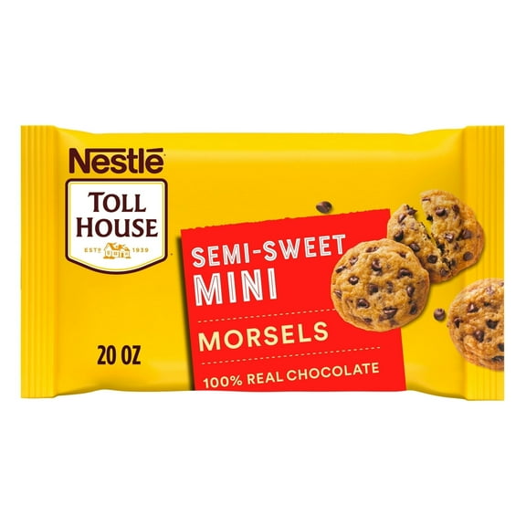 Nestle Toll House Semi Sweet Mini Chocolate Regular Baking Chips, 20 oz Bag ( 3 Pack )
