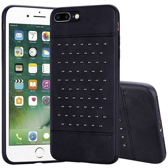 GSA Slim Rivet Hybrid Hybrid Case For iPhone 8 Plus, 7 Plus & 6S Plus (5.5") - Black