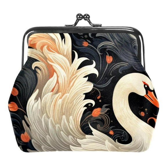 Swan Coin Purse Wallet Bag Change Pouch Gifts for Women Kids Girls Key Holder