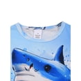 thumbnail image 3 of ATAIKU 3-8Y Boys' 2pcs Shark Pajama Set Comfy Short Sleeve Top & Shorts Kids Fun Summer Sleepwear, 3 of 6