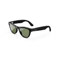 thumbnail image 1 of Ray-Ban Meta Skyler (Gen 2) Smart Glasses with AI, Photo, Video, Audio & Messaging - Shiny Black/ Green – Size – Standard, Fit – High Bridge – Open Box, 1 of 4