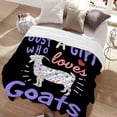 thumbnail image 5 of Goat Blanket Fleece Throws Gift for for Just Girl Who Loves Goats Lover Birthday,Super Soft Flannel Lightweight Blankets, for All Season Bed Sofa,80"x60" Queen for Women Men, 5 of 6