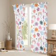 thumbnail image 3 of jejeloiu Rainbow Flowers Print Curtains Pack of 2 (42x84 Each),Colorful Cute Floral Curtains Blackout For Girl, 3 of 6