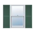 thumbnail image 1 of 14 1/2"W x 72"H Lifetime Vinyl, Custom Cathedral Top Center Mullion, Open Louver Shutters, w/Shutter-Loks (Per Pair), Forest Green, 1 of 12