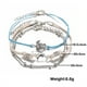 thumbnail image 4 of Tobillera boho cadena de plata con colgante de tortuga y cuentas turquesa para mujeres y niñas, 4 of 5