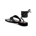 thumbnail image 3 of STAUD Womens Alexandre Lace Up Sandal Leather Flat Thong Sandals, 3 of 3
