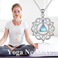thumbnail image 6 of XATENJE 7 Chakra Lotus Necklace Sterling Silver AA Lotus Pendant Yoga Jewelry Gift For Women, 6 of 6