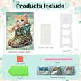 thumbnail image 2 of DIY Diamond Painting Kit with Stand Frame Cat Boots Creative Home Decor Desktop Ornament Decorative Photo Frame Beginner Craft Gift, 2 of 4