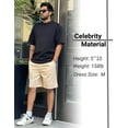 thumbnail image 5 of COOFANDY Men Linen Classic Fit Short Lightweight Drawstring Short with Pockets, 5 of 6