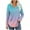 Light Blue, variant on Womens Blouses and Tops,Women's Top,Long Sleeve V Neck Button Gradient Printed Pullover Fashionable,Blouses for Women