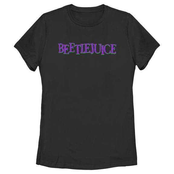 Women's Beetlejuice Classic Purple Logo Graphic T-Shirt