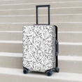 thumbnail image 3 of Wukai Black White Music Elastic Luggage Cover: Personalized Protection for Your Suitcase - Fits 19~29-inch, Washable & Durable Travel Companion-Small, 3 of 8