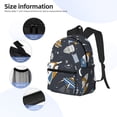 thumbnail image 3 of Pofeuu Space Cars Print Laptop Backpack Travel Canvas Backpack for School Lightweight and Comfortable Backpack College Backpack Schoolbag, 3 of 6