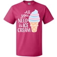thumbnail image 3 of Inktastic All You Need is Ice Cream with Ice Cream Cone T-Shirt, 3 of 5