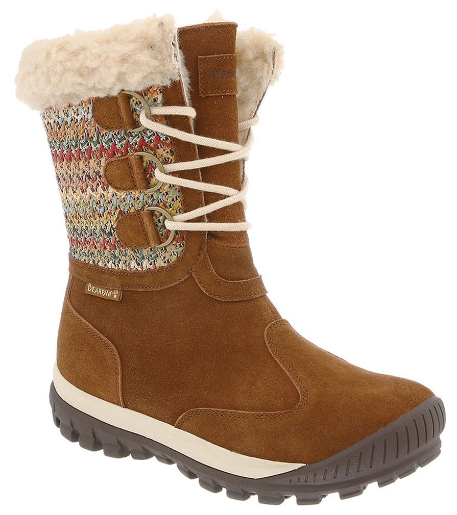 Bearpaw Women's Ophelia Snow Boot Brown Suede Sheepskin 9 M - Walmart.com