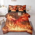 thumbnail image 1 of Erosebridal Red Phoenix Bedding Sets Full Size, Flame Fire Print Bed Set, Reversible 7-Piece, 1 of 5